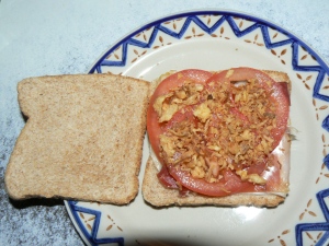 Sandwich Jamón Serrano preparación